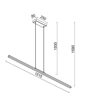 LINEAL * LÁMPARA LED 54W - PINTURA ORO